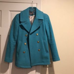 Blue J.CREW Stadium Cloth Peacoat